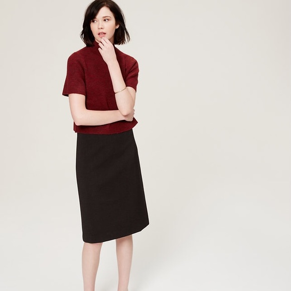 NWT Gray Midi length High Waist Skirt