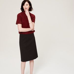 NWT Gray Midi length High Waist Skirt