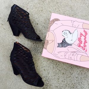 Jeffrey Campbell open toed caged booties