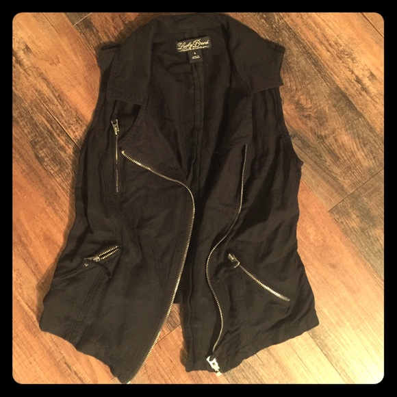 Lucky Brand Jackets & Blazers - Lucky Brand black Moto vest