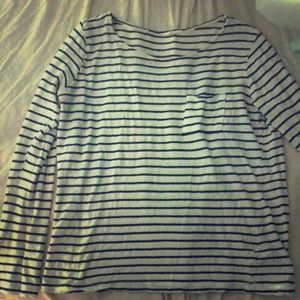 Striped quarter sleeve top
