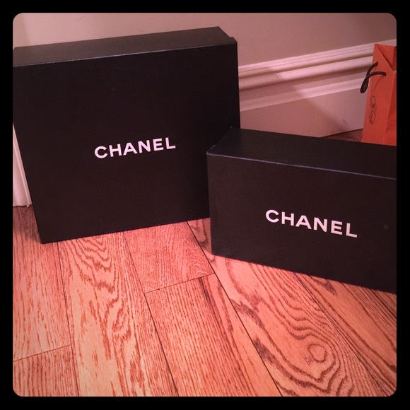 Authentic Chanel shoe box and a ankle boot box