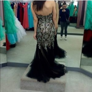 Black & Tan Prom Dress