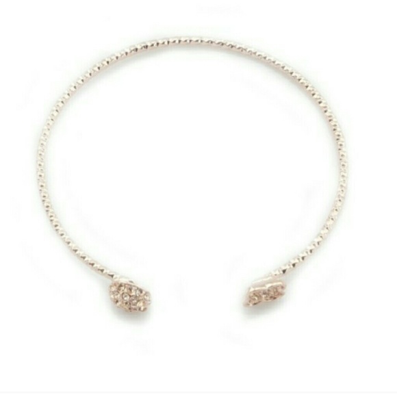 🍀 Lucky Clover 🍀Rose Gold & Crystal Bangle - Picture 3 of 3