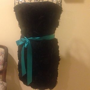 Rossette black dress