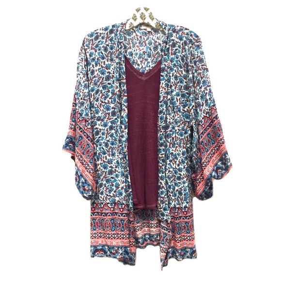 Cotton Candy LA Floral Kimono