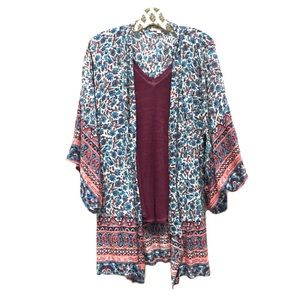 Cotton Candy LA Floral Kimono