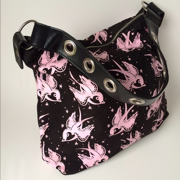 Lux de Ville Pink Swallow Vegan Tote Shoulder bag