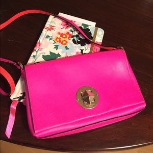 KATE SPADE  hot pink cross-body sally bag