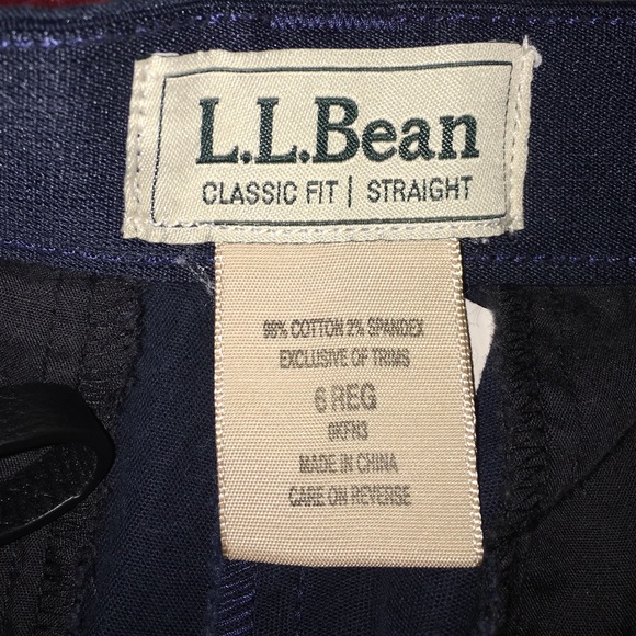 ✨LL BEAN Classic Fit Cotton Pants Straight Fit Sz6 - Picture 2 of 4