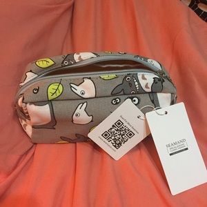 Gray Totoro Cosmetic or Pencil Case