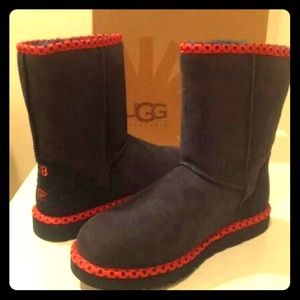 Pair of black(red) UGG boots size 8.5 Never worn!