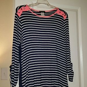 Long sleeve striped top