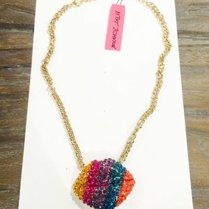 BETSEY JOHNSON RAINBOW LIPS NECKLACE NWT