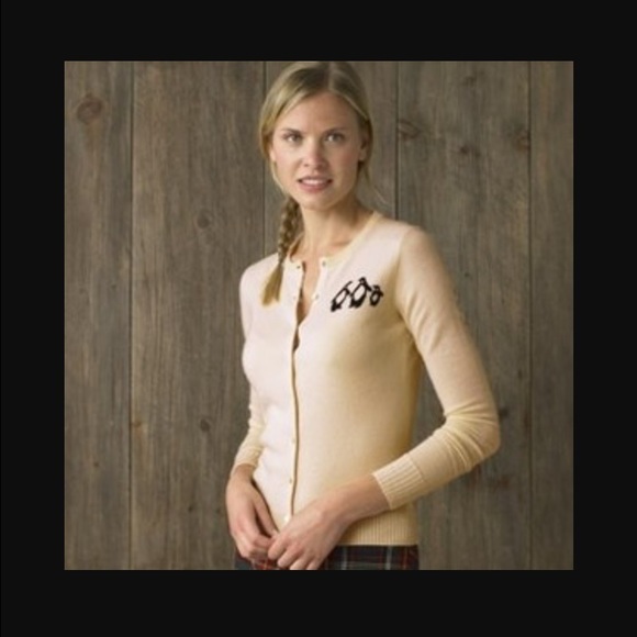 J Crew Penguin Cashmere Blend Cardigan S