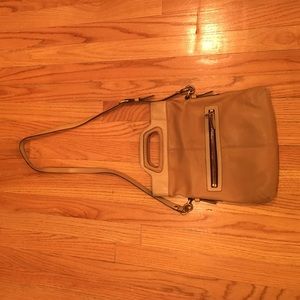 Coach tan leather Bonnie foldeover crossbody
