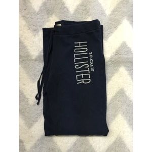 Navy blue hollister sweatpants