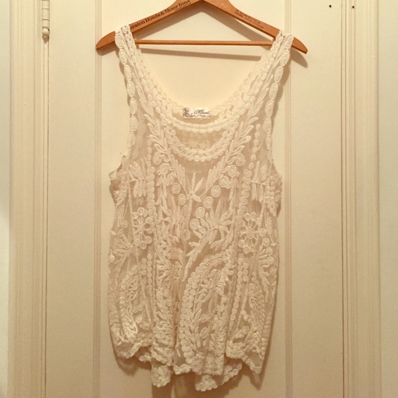 Beautiful White Lace Tank