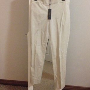 Talbots cream side zip pants