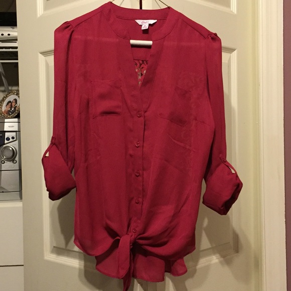kohls red dress shirt Mens Red Dress Shirts Short Sleeve Tops, Clothing