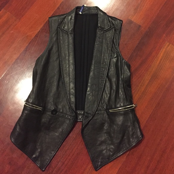 rebecca minkoff sexy leather vest