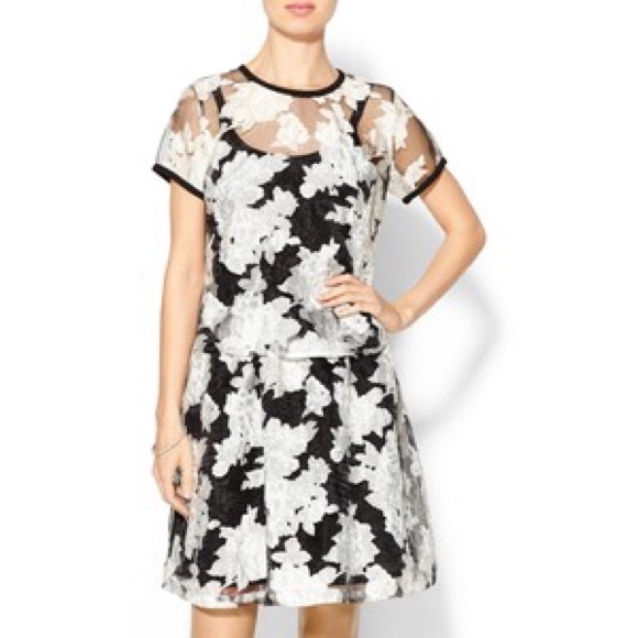 Sheer floral shirt + skirt matching set