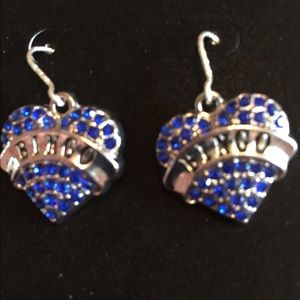 BINGO HEART CHARM EARRINGS
