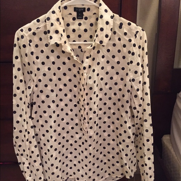J. Crew Perfect Polkadot Blouse