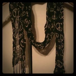 Peace sign scarf