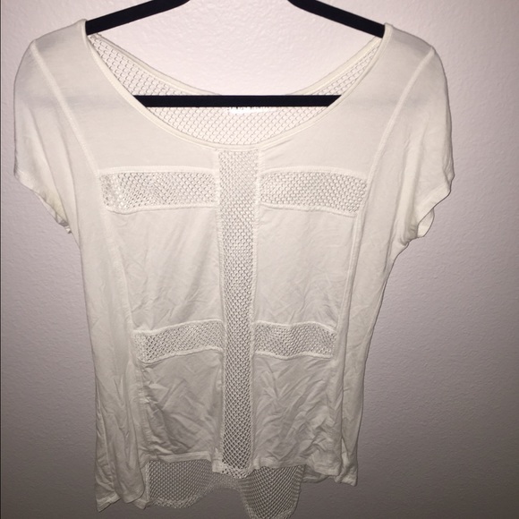 LF white mesh t shirt