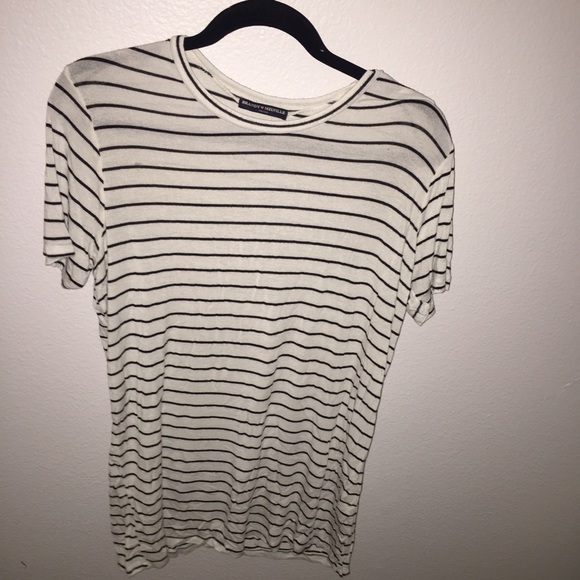 Black and white striped t shirt Brandy Melville
