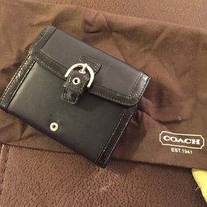 Leather coach wallet