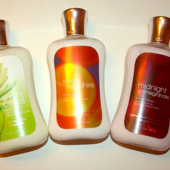 Full sized Bath and Bodyworks 3-pack body lotion