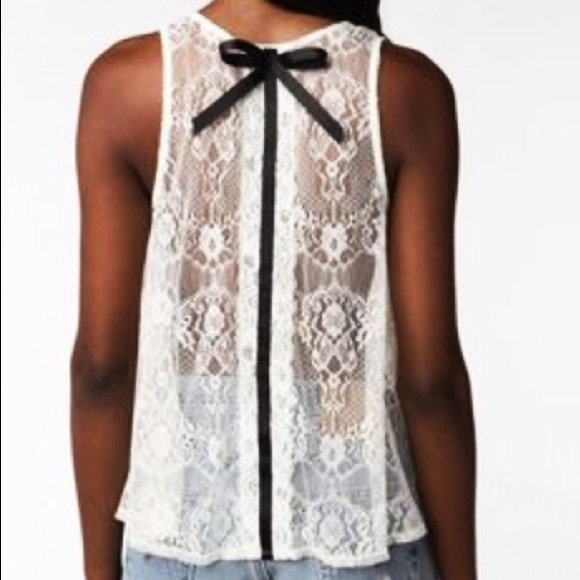 Pins and needles lace tank