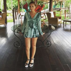 HP!!! Tie dye long sleeve romper