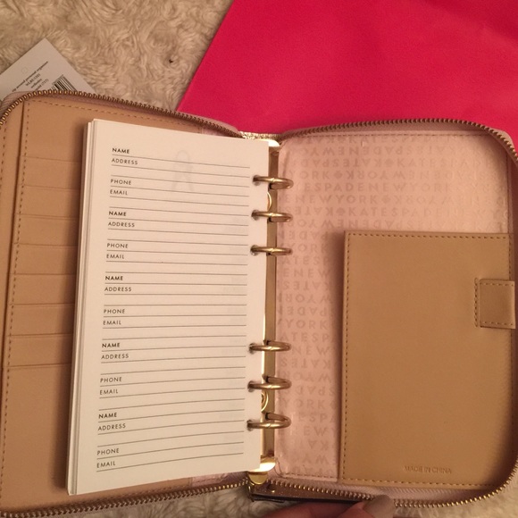 2016 agenda and n Rose gold from Kate Spade.