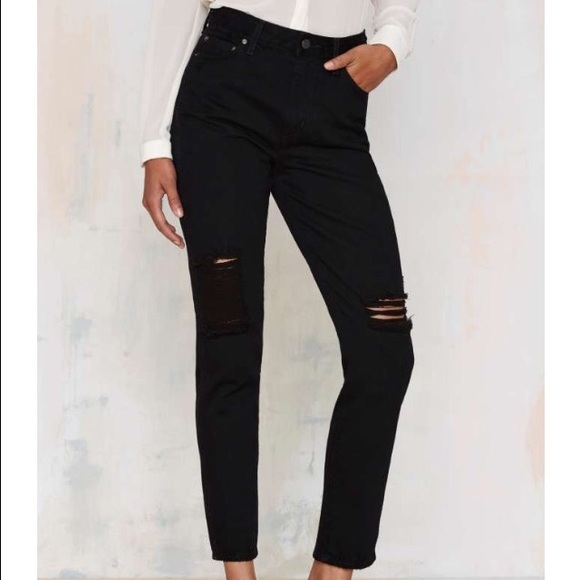 Nasty Gal Black Denim Jeans
