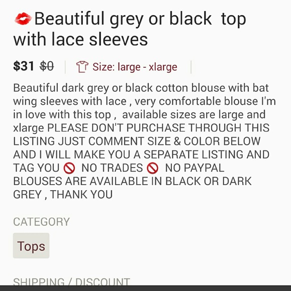 Beautiful black top / blouse with lace sleeves - Picture 2 of 2