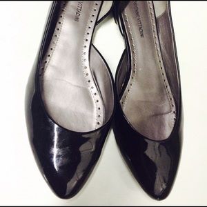 🌼Black shiny flats🌼