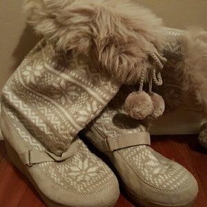 warm furry boots