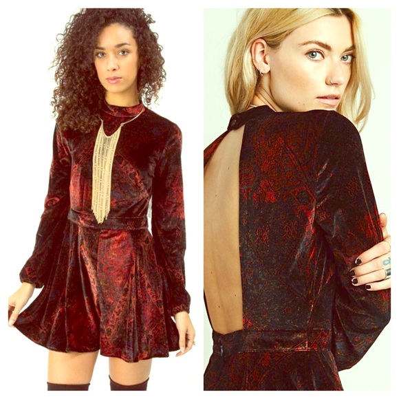 Free People Dresses & Skirts - 🌶 HOT SALE! 🌶 FREE PEOPLE Velvet Romper NWT