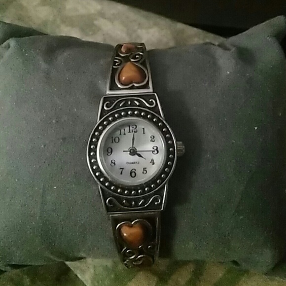 15 MIN FLASH SALE! Western Tigers Eye Silver Watch