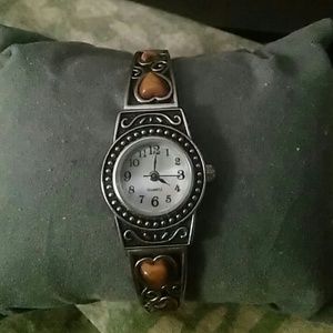 15 MIN FLASH SALE! Western Tigers Eye Silver Watch