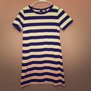 J.Crew navy/white striped dress