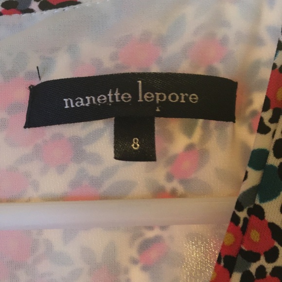 Nanette Lepore red flower patterned dress, NWOT! - Picture 2 of 2