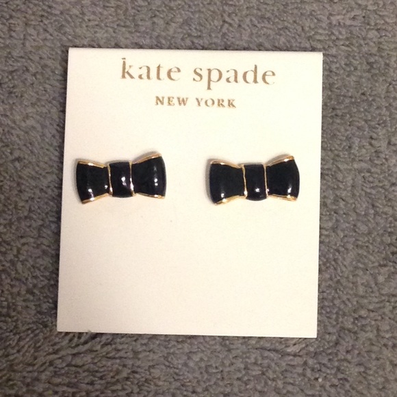 Kate Spade Black Bow Tie Earrings
