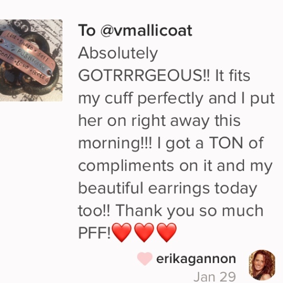 ✨Poshmark✨Custom Stamped Leather Cuff✨ - Picture 4 of 4