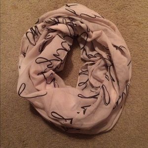 Cursive Print Infinity Scarf