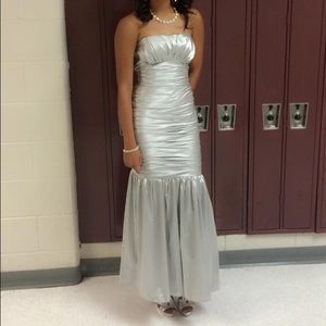 Silver Formal Or Prom Dress Sz-Small