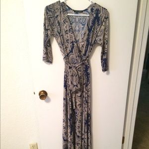 Blue and white paisley maxi dress! Gorgeous!